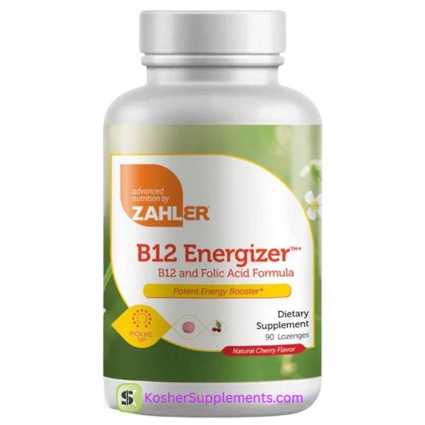 Zahler B12 Energizer Methylated B12 Folate Lozenges Kosher Supplement
